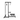 Seitliche Ansicht von schwarzem Latzug-Turm mit klappbarem Sitzpolster, gepolsterter Beinstütze und oberer Latzugstange. 