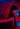 Frau trainiert mit einem Widerstandsband in dynamischer Pose, dramatisch beleuchtet in Rot und Blau.
